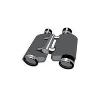 Black binoculars design vector