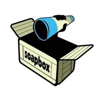 cartoon soapbox design illustration vector