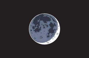 Realistic moon earthshine in the night design vector