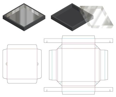 Box packaging die cut template design. 3d mock-up