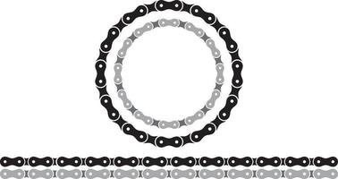 bicycle chain silhouettes vector
