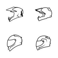 plantilla de diseño de logotipo de vector de casco de motocicleta