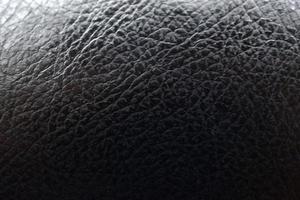 Black leather surface of the product close-up photo