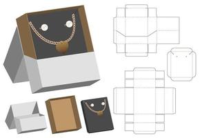 Box packaging die cut template design. 3d mock-up vector