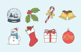 Christmas objects. hand drawn style vector design illustrations.