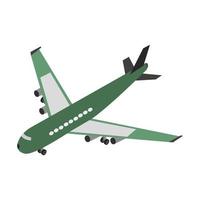 Isometric Airplane On White Background vector