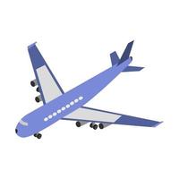 Isometric Airplane On White Background vector