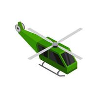 Isometric Helicopter On Background vector