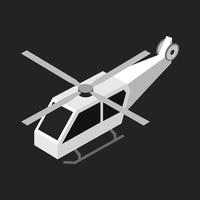 Isometric Helicopter On Background vector