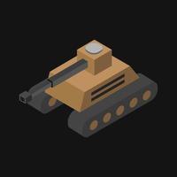 tanque isométrico en el fondo vector