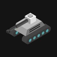 Isometric Tank On Background vector