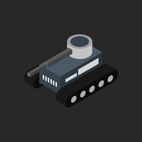 Isometric Tank On Background vector