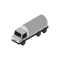 Isometric Tank Truck vector