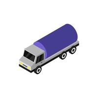 Isometric Tank Truck vector