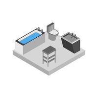 Isometric Bathroom Illustration vector