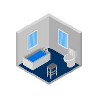 Isometric Bathroom Illustration vector