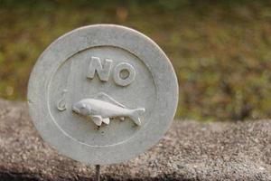 Round No Fishing sign photo