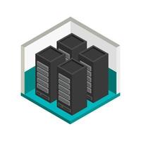 Isometric Server Room vector