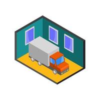 Isometric Garage On Background vector