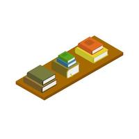 Isometric Book Shelf vector