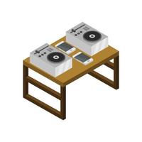 Isometric Music Table vector