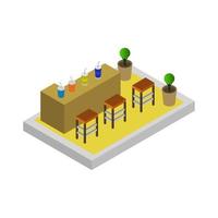 isometric bar room on background vector