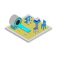 Isometric Hospital Room vector