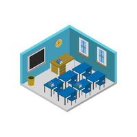 Isometric School Room vector