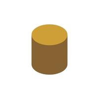 Isometric Pouf On Background vector