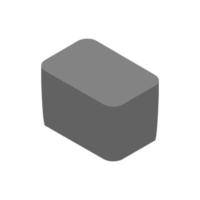 Isometric Pouf On Background vector