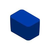 Isometric Pouf On Background vector