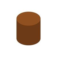 Isometric Pouf On Background vector