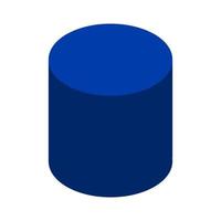 Isometric Pouf On Background vector