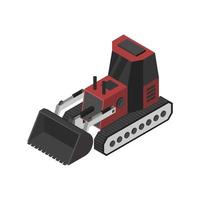 Isometric Excavator On Background vector