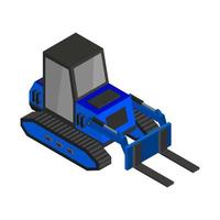 Isometric Forklift On Background vector