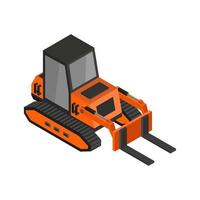 Isometric Forklift On Background vector