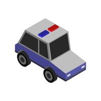 Isometric Police Car On Background vector