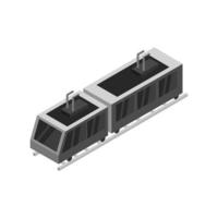 Isometric Train On White Background vector