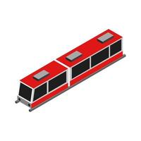 Isometric Train On White Background vector