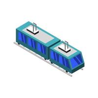 Isometric Train On White Background vector