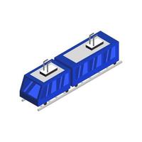 Isometric Train On White Background vector