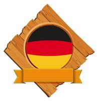 bandera de alemania, en, tabla de madera foto
