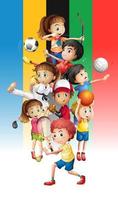 Poster of children doing different sports photo