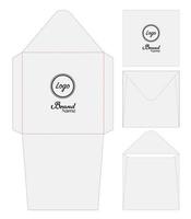 Envelope die cut mock up template Vector illustration.