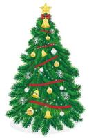 christmas tree vector on a white background