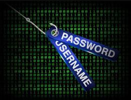 fishing hook phishing username and password data vector