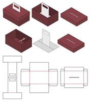 WebBox packaging die cut template design. 3d mock-up vector