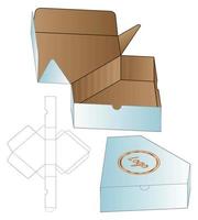 Box packaging die cut template design. 3d mock-up vector