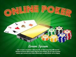 casino online smartphone poker suit card game vector