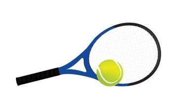raqueta de tenis y pelota vector